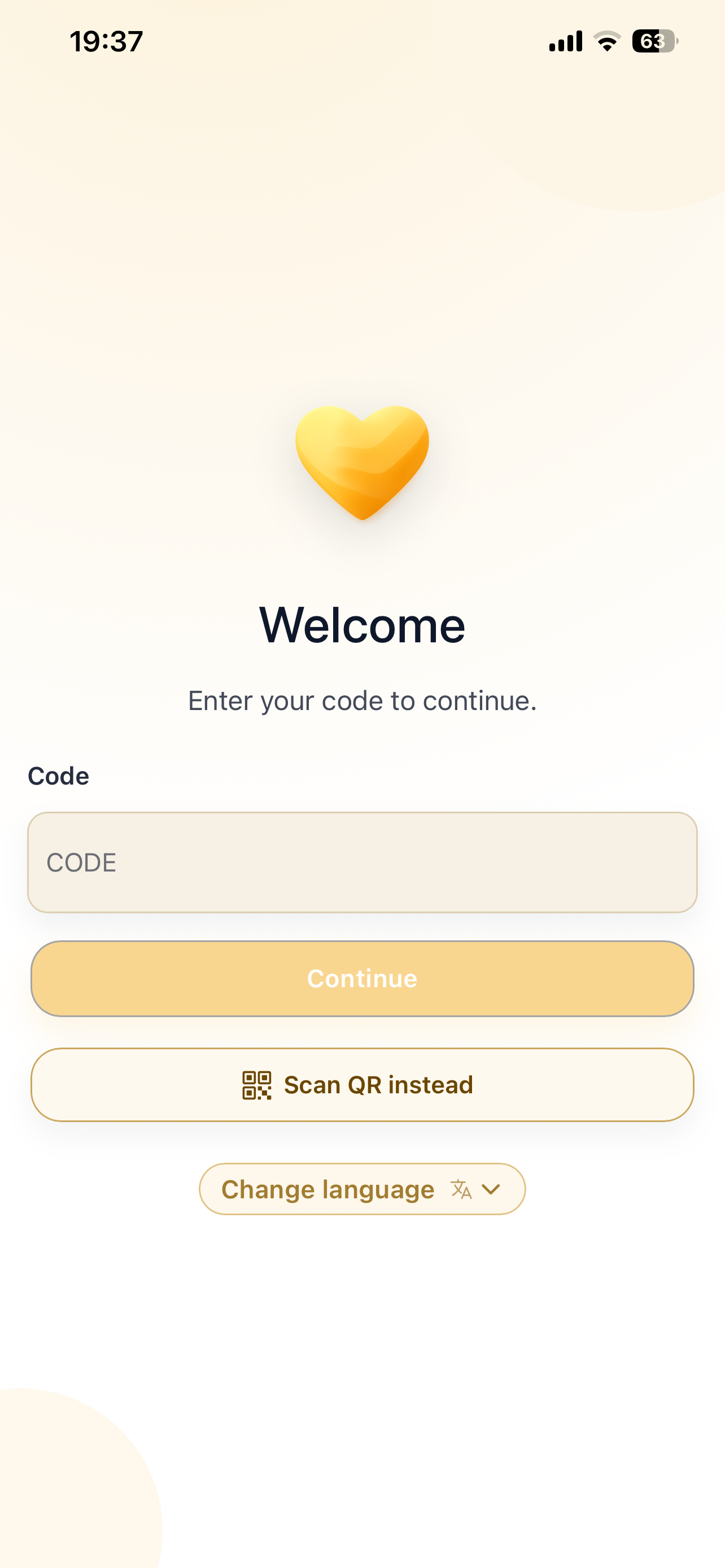 StepSense Gold company code entry screen