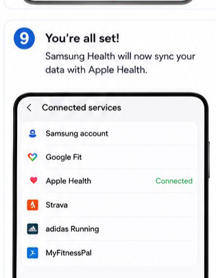 Samsung Health to Apple Health visual step 9