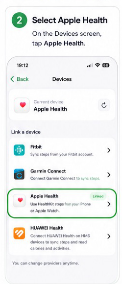 Apple Health connection visual step 2