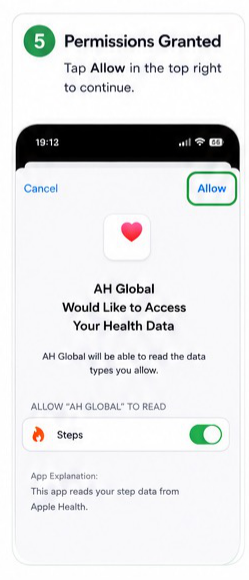 Apple Health connection visual step 5