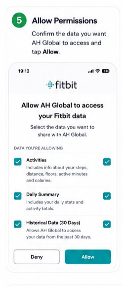 Fitbit connection visual step 5
