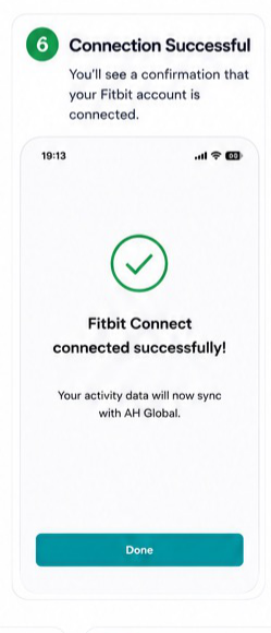 Fitbit connection visual step 6