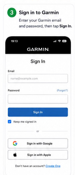 Garmin connection visual step 3