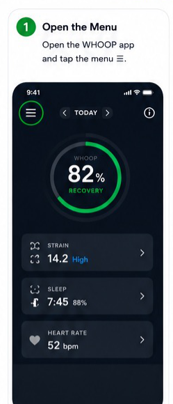 WHOOP to Apple Health visual step 1