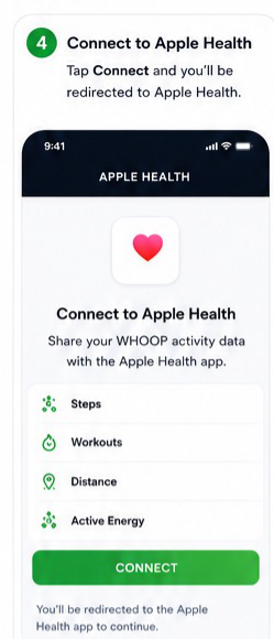 WHOOP to Apple Health visual step 4