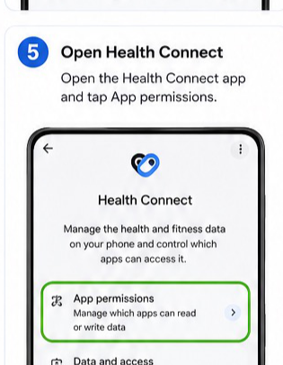 Samsung Health to Health Connect visual step 5