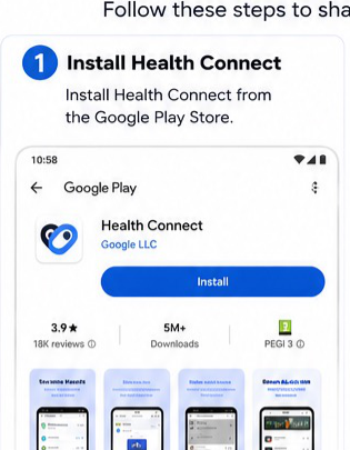 Polar Flow to Health Connect visual step 1