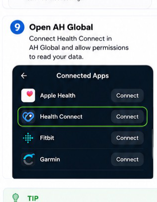 Polar Flow to Health Connect visual step 9