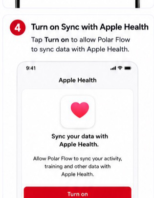 Polar Flow to Apple Health visual step 4