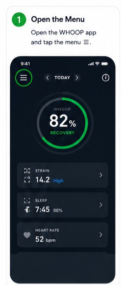WHOOP to Health Connect visual step 1