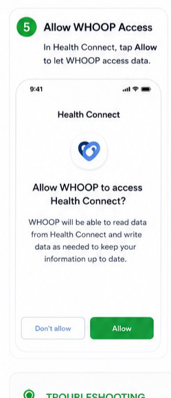 WHOOP to Health Connect visual step 5