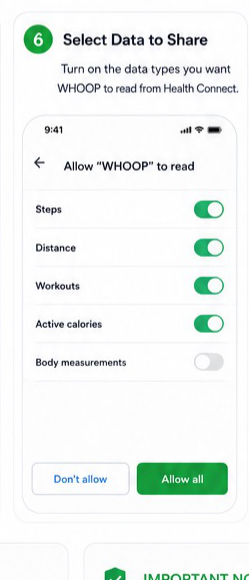 WHOOP to Health Connect visual step 6